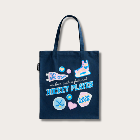 In Love with a Fictional Hockey Player Tote Bag