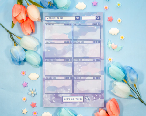 Unicorn Eclipse Blue Skies Weekly Planner