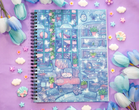 Cuaderno Unicorn Eclipse con espiral y líneas