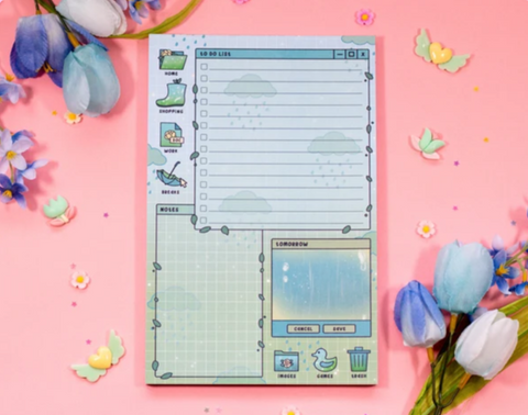 Unicorn Eclipse Rainy Daily Planner Pad