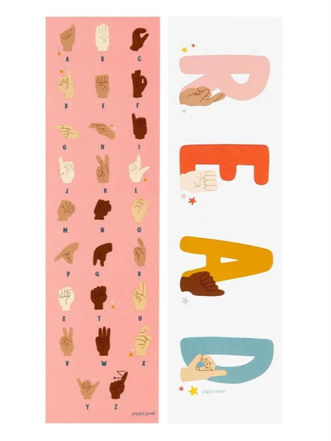 Pippi Post Sign Language Bookmark Set