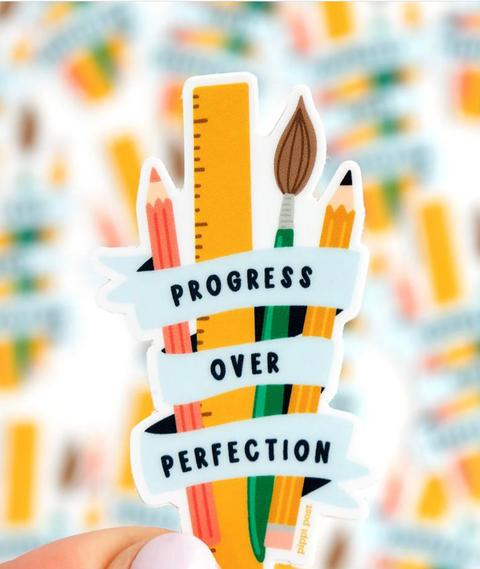 Pippi Post Sticker - Progress Over Perfection