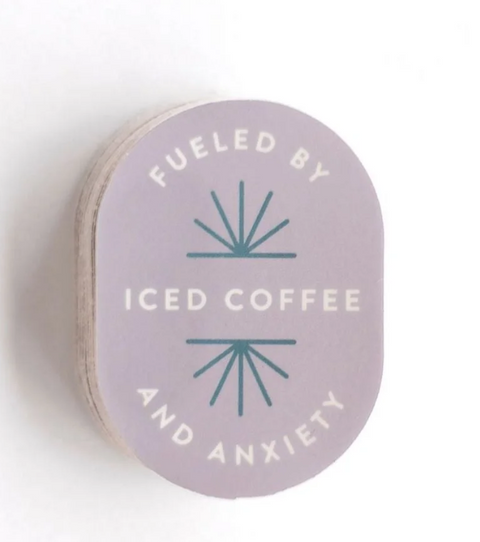 Studio Calico Sticker - Fueled By Iced Coffee