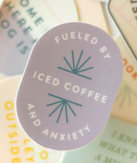 Studio Calico Sticker - Fueled By Iced Coffee