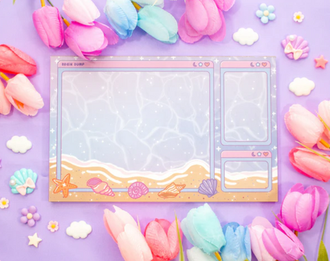 Unicorn Eclipse Beach Brain Dump Pad