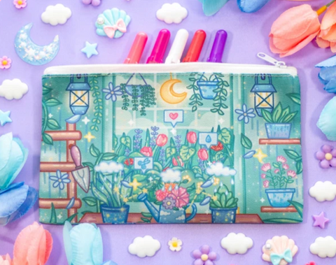 Unicorn Eclipse Botanical Eclipse Pencil Case