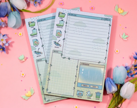 Unicorn Eclipse Rainy Daily Planner Pad