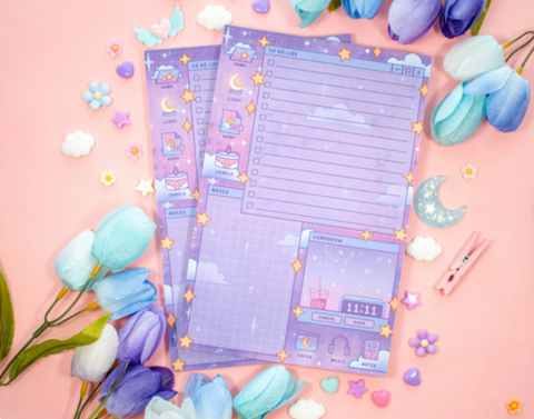 Unicorn Eclipse Study Night Daily Planner Pad