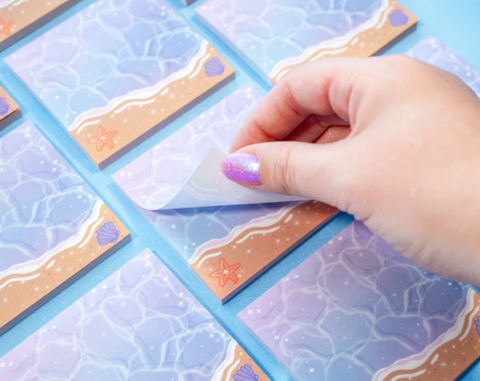 Unicorn Eclipse Beach Sticky Notes
