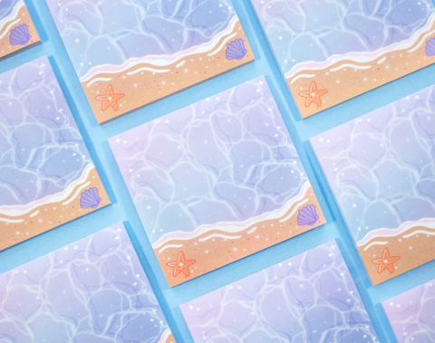 Unicorn Eclipse Beach Sticky Notes