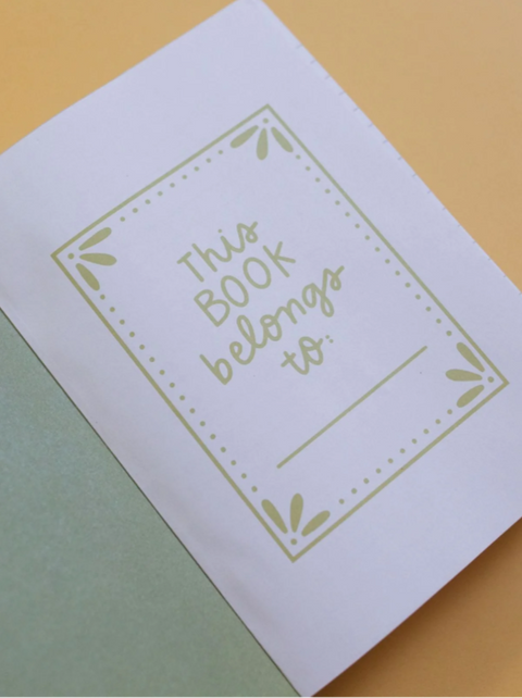 Pippi Post Green Floral 5×7 Lined Softcover Book Journal