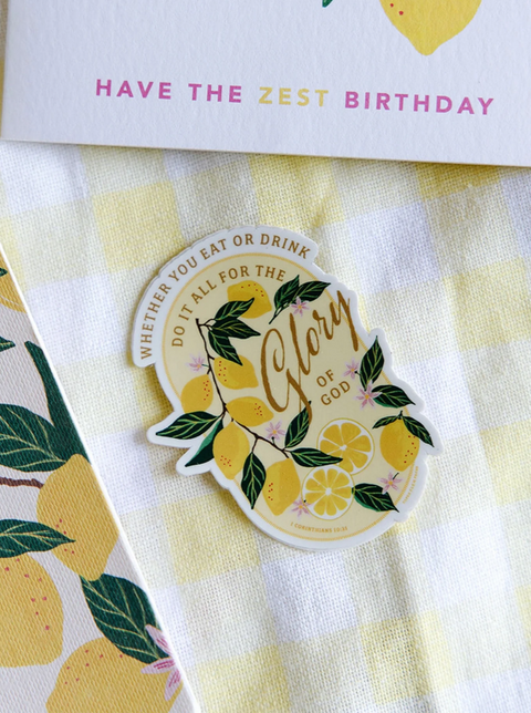 Paper Farm Press Lemon Faith Decal Sticker
