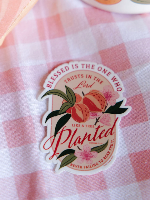 Paper Farm Press Peach Faith Sticker