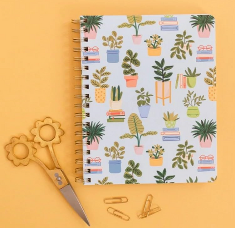 Pippi Post Potted Plants Spiral Notebook