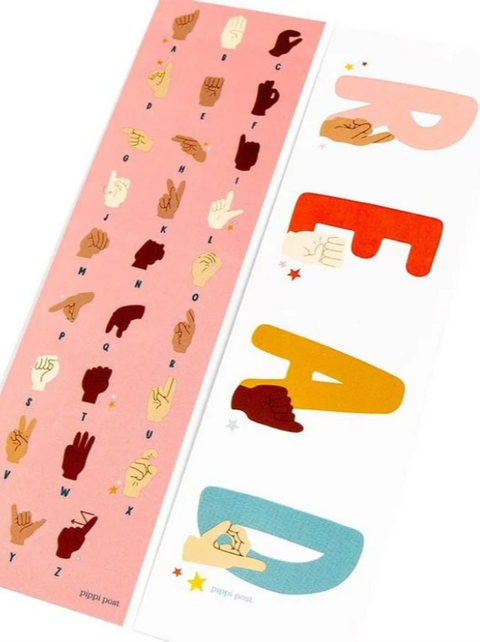 Pippi Post Sign Language Bookmark Set